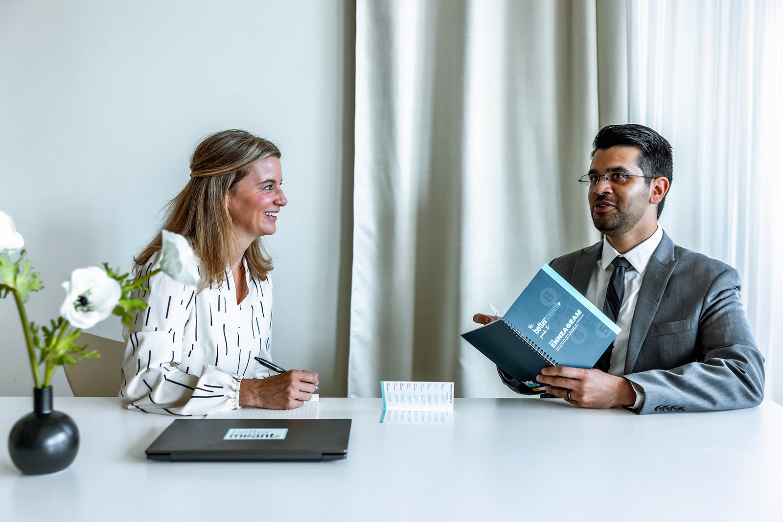 A Bettermeant coach in conversation with a client